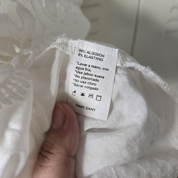 Hany Dany White Lace Mini Dress size M - Picture 9 of 11